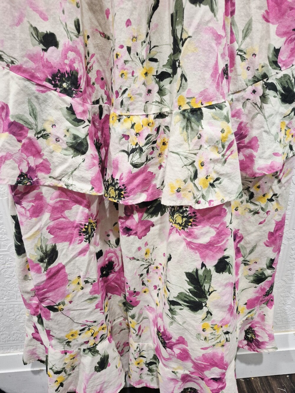 Abercrombie & Fitch Pink & White Floral Tiered Maxi Dress - Picture 7 of 14